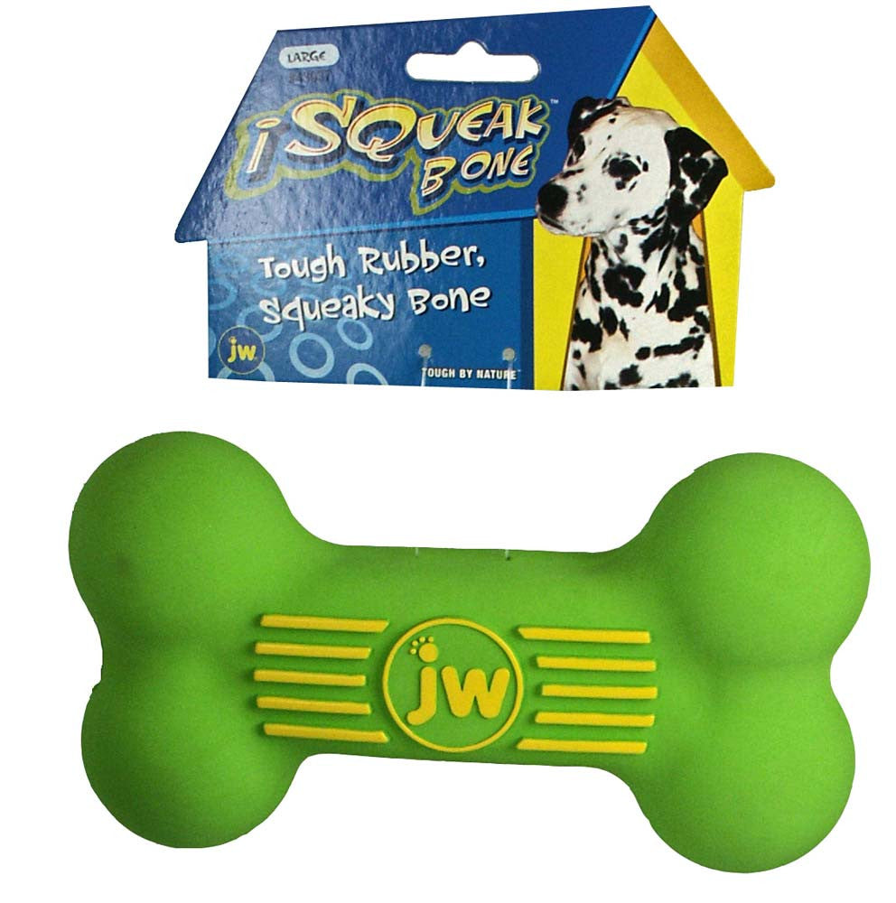JW Pet iSqueak Bone Dog Toy Assorted LG
