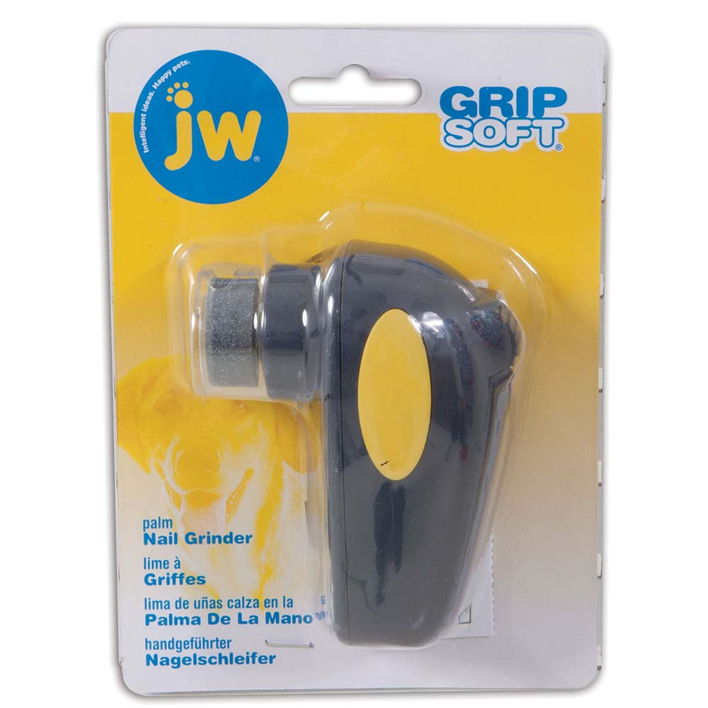 JW Pet Palm Nail Grinder for Dogs Grey, Yellow One Size