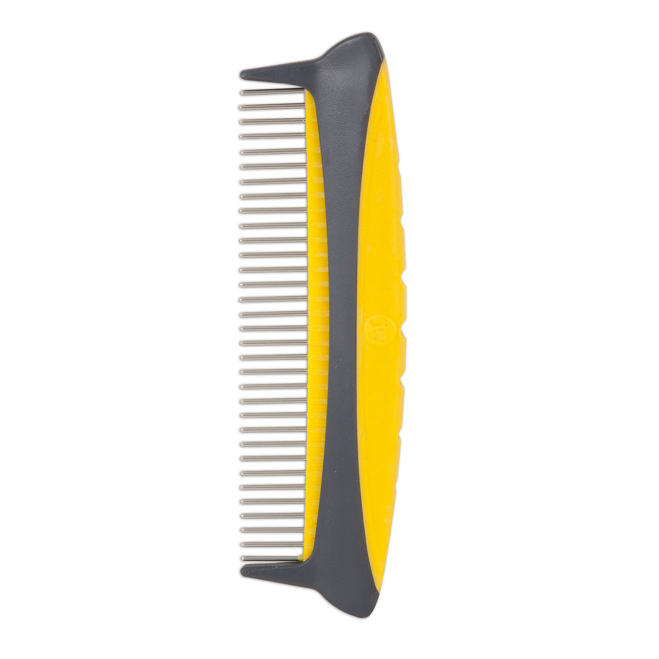 JW Pet Rotating Comfort Comb Grey/Yellow MD 5in