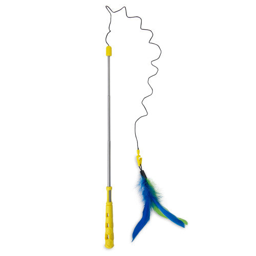 JW Pet Telescopic Fluttery Feather Wand Cat Toy One size