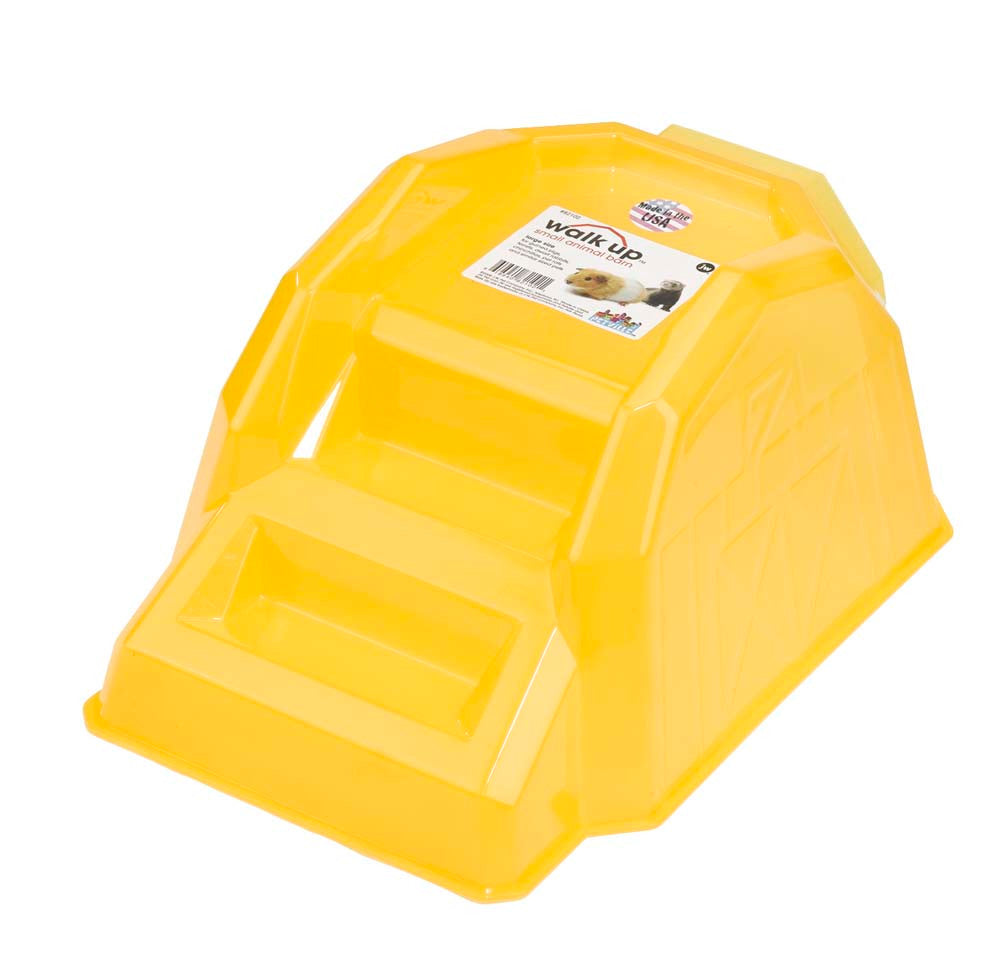 JW Pet Walk Up Barn for Small Animals Yellow LG