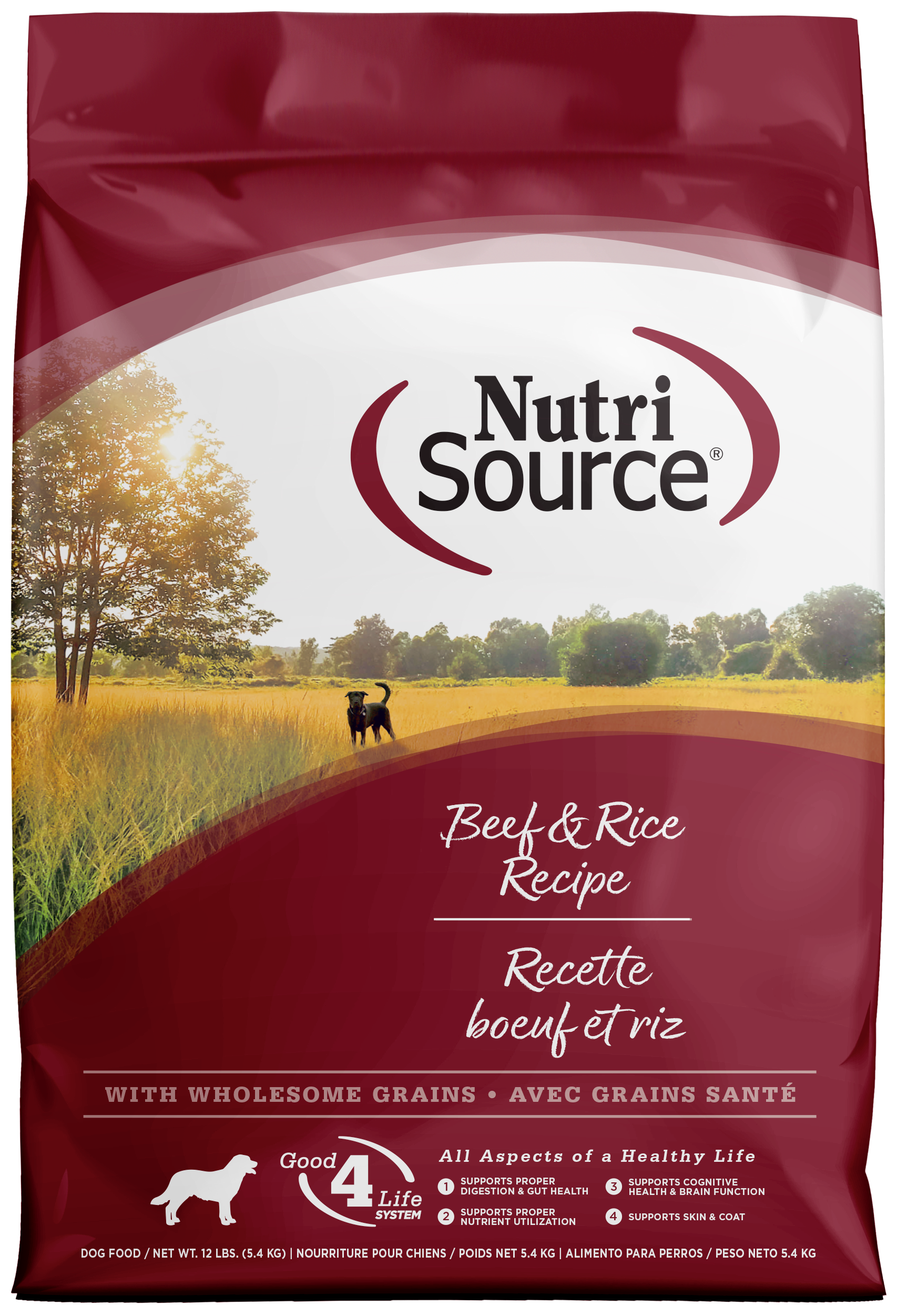 NutriSource Dry Dog Food Beef & Rice 12 lb 073893268079