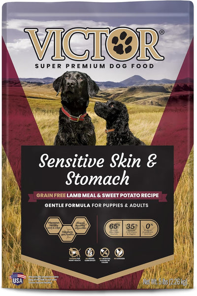 Victor Super Premium Dog Food Sensitive Skin & Stomach Grain Free Lamb & Sweet Potato 5 lb 899944446339