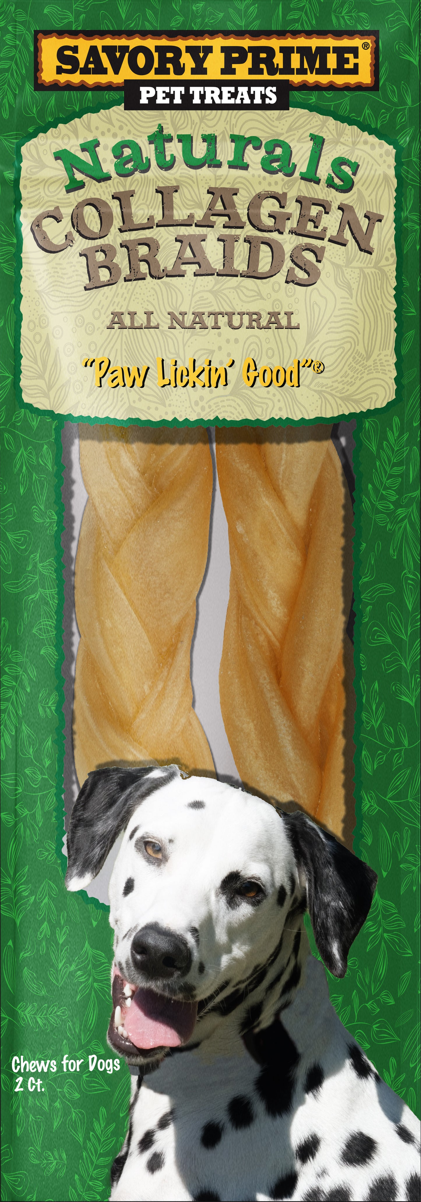 Savory Prime Naturals Collagen Braids Dog Chews 3.5 in, 2 ct 810359003306