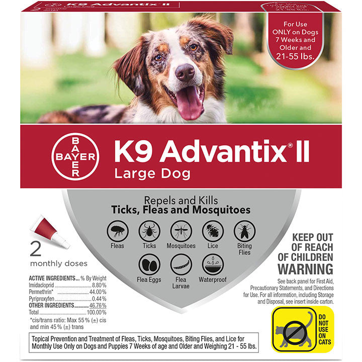 K9 Advantix Ii Dog Large 21-55lb Red 2 Pack 724089060716