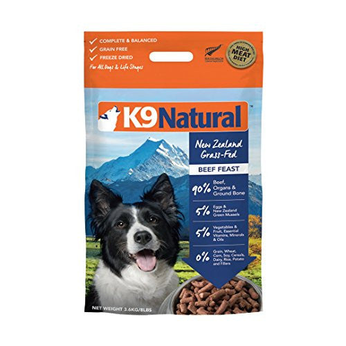 K9 Natural Beef Feast Raw Freeze - dried Dog Food - 8 - lb Makes 32 Lbs Of Food - {L + x}