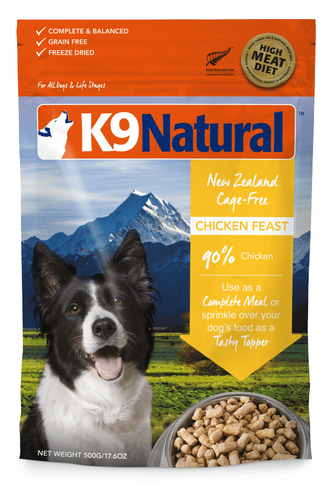 K9 Natural Chicken Feast Raw Freeze-dried Dog Food-17.6-oz-{L+x} 9421904897021