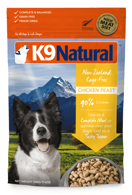 K9 Natural Chicken Feast Raw Freeze - dried Dog Food - 4 - lb - {L + x}