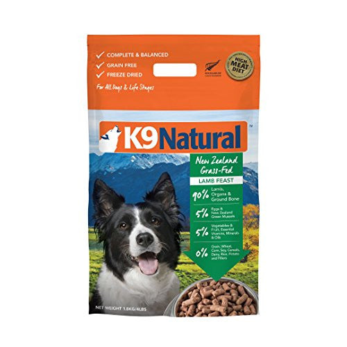 K9 Natural Dog Freeze - dried Lamb 4lb {L - x}
