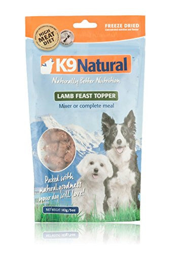 K9 Natural Dog Freeze Dried Lamb Feast Topper 5oz {L+x} 9421900779888