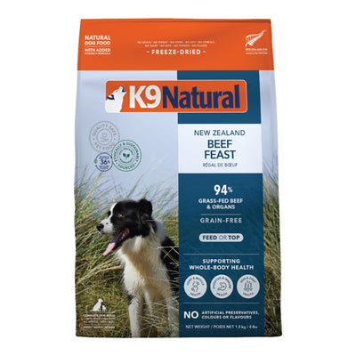 K9 Natural Beef Feast Raw Freeze-dried Dog Food-4-lb, Makes 16 Lbs Of Food-{L+x} {R}