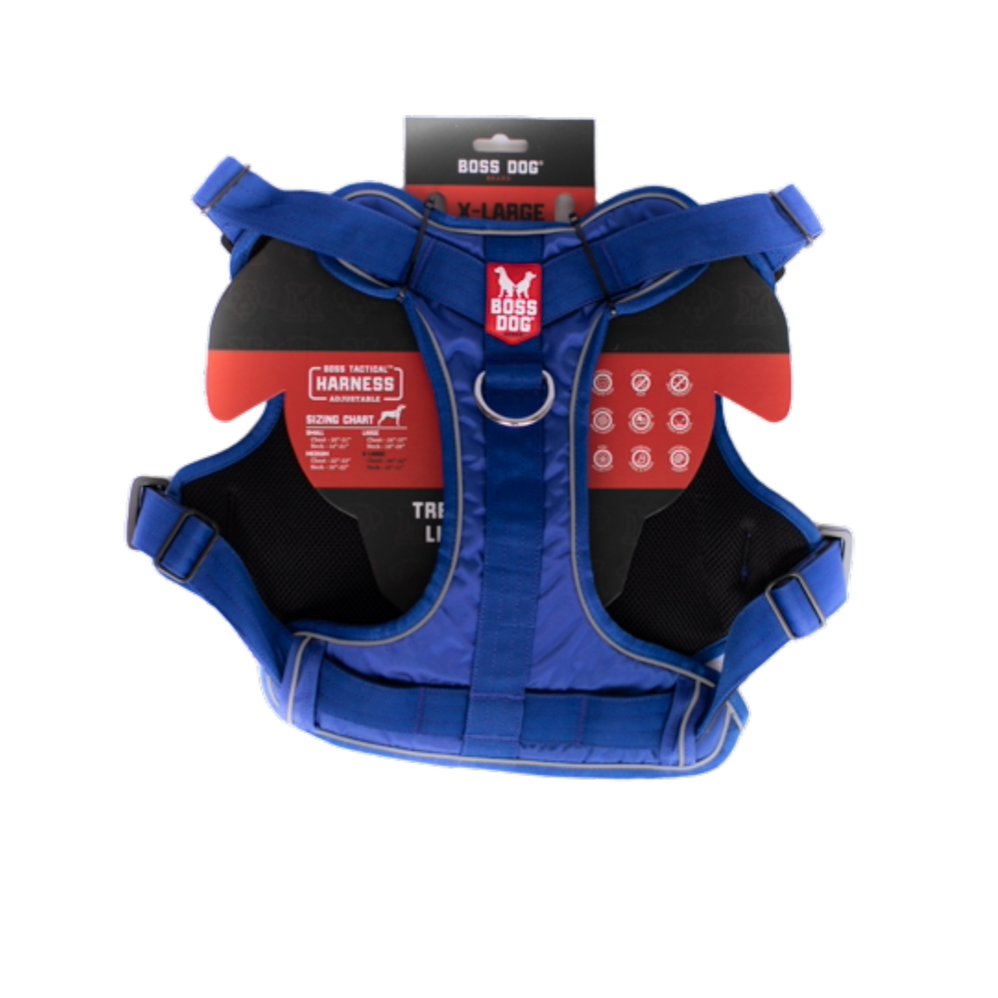 Boss Dog Tactical Dog Harness Blue X-Large 850036272274