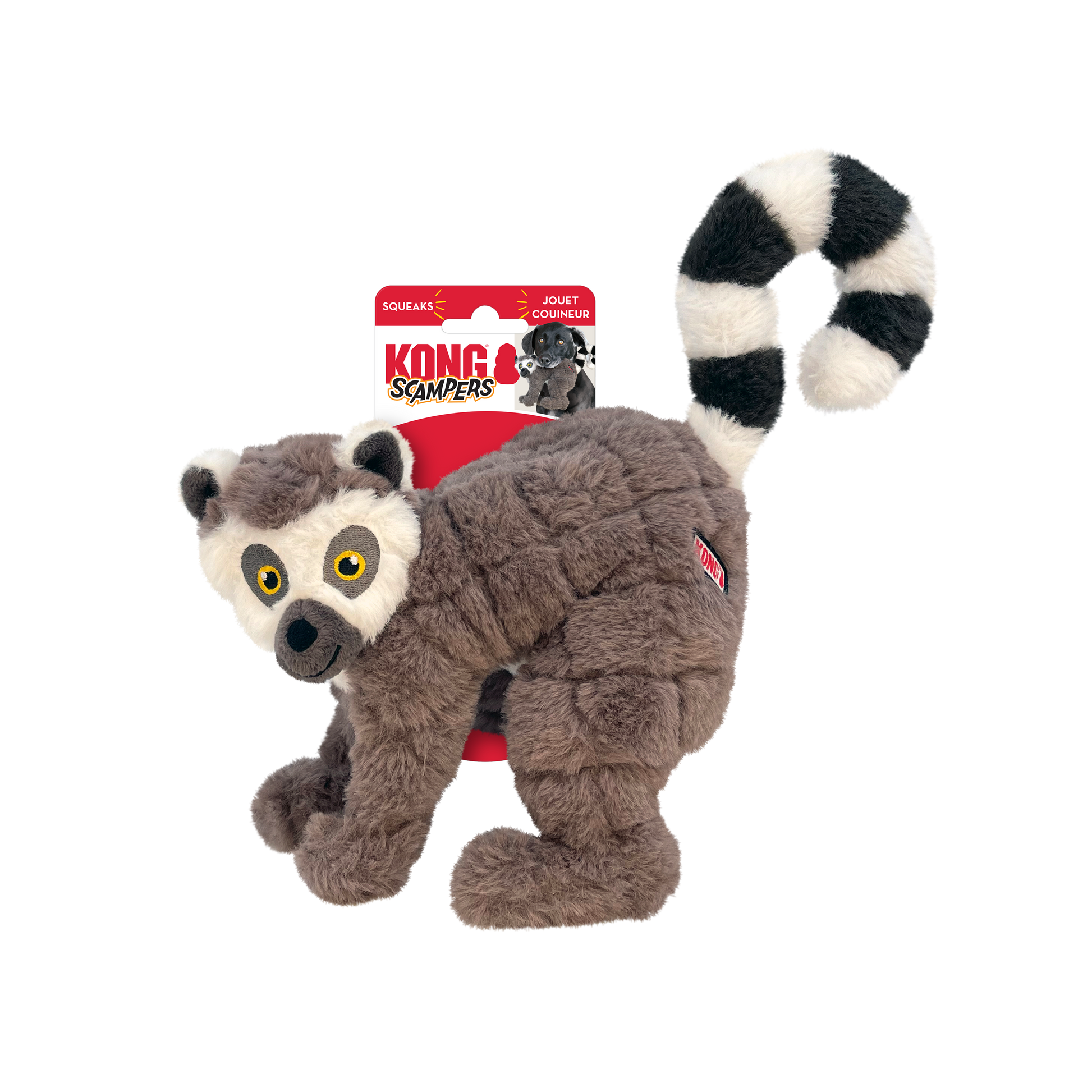 KONG Scampers Dog Toy Lemur Medium 035585499925