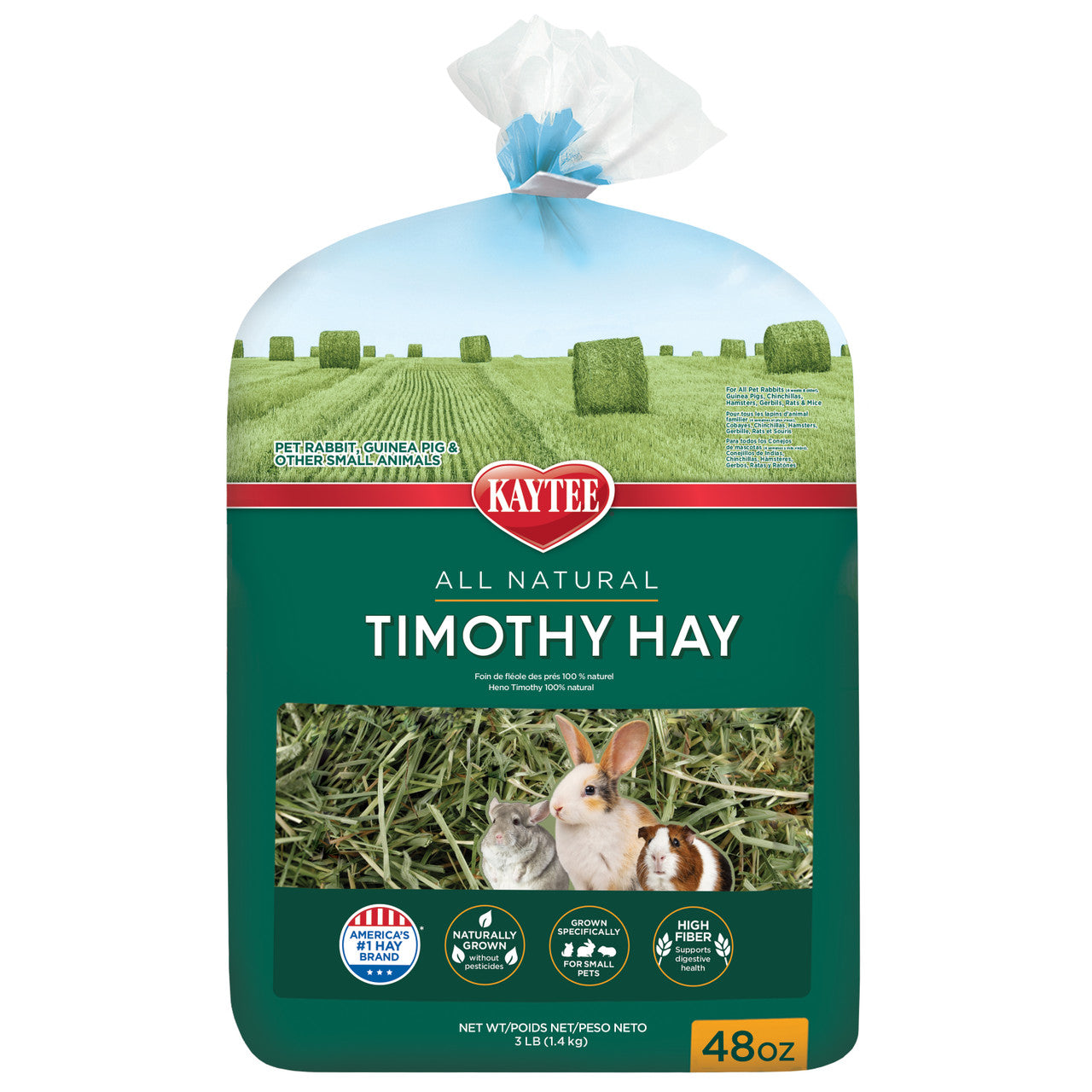 Kaytee All Natural Timothy Hay, 48 oz