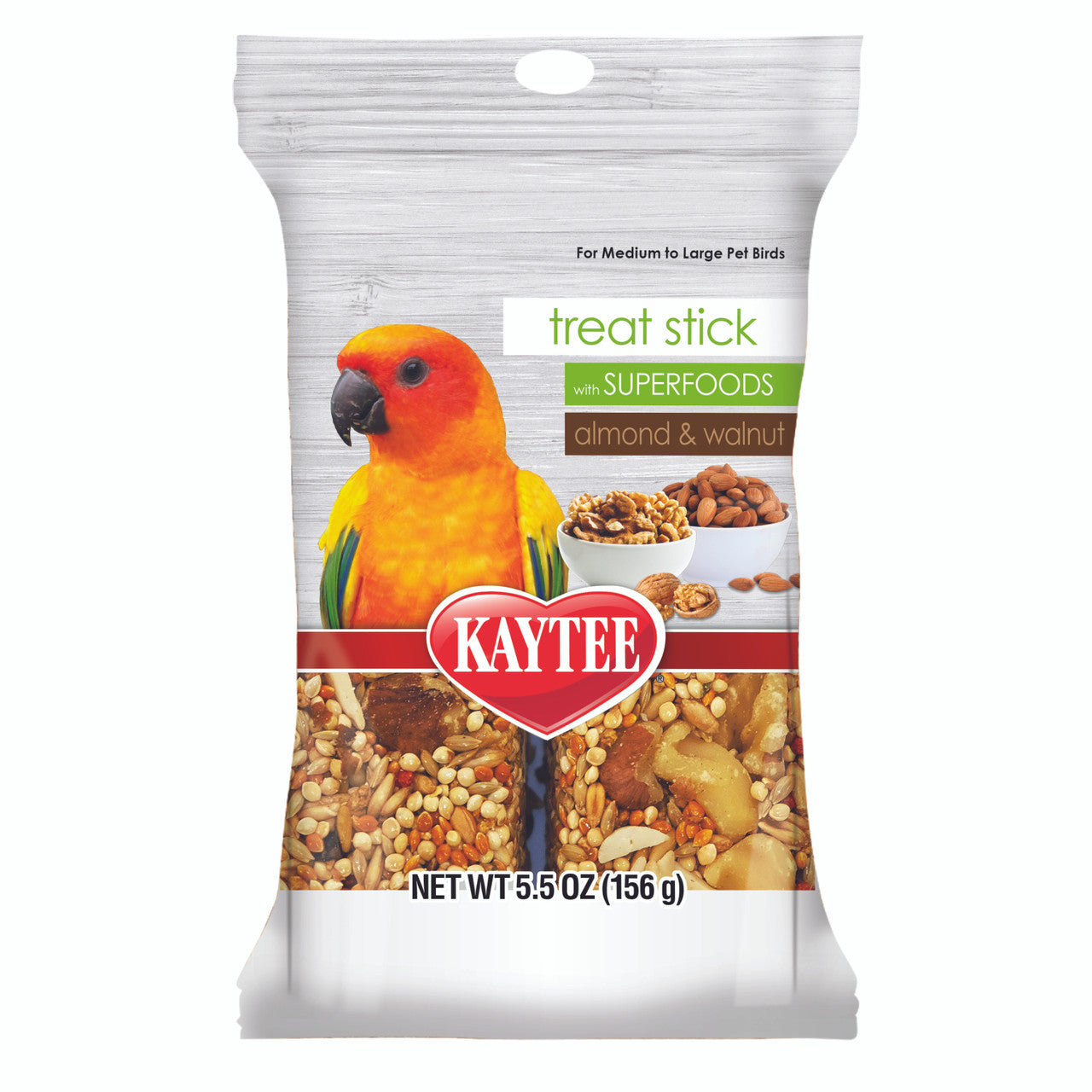 Kaytee Avian Superfood Treat Stick, Almond & Walnut, 5.5 ounces