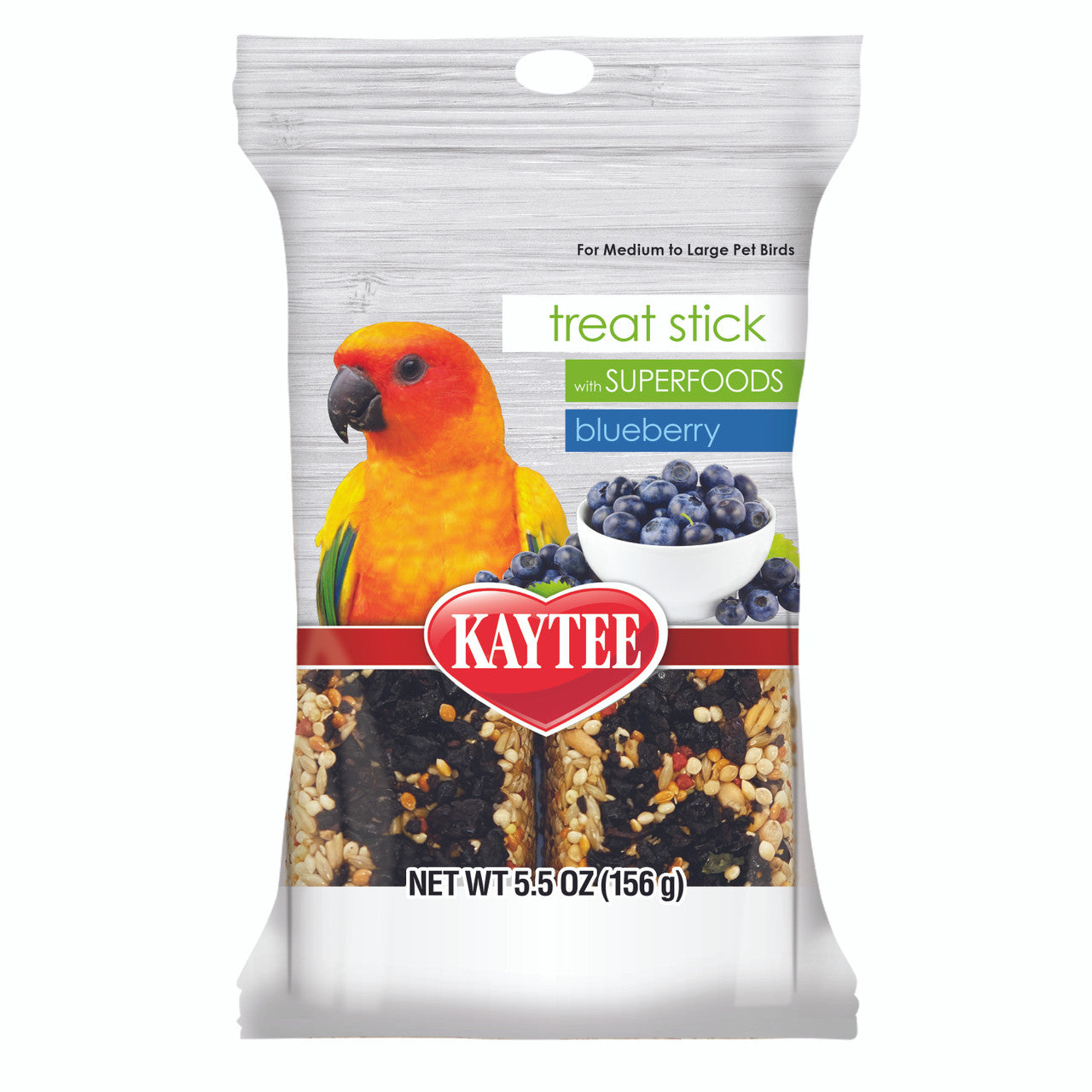 Kaytee Avian Superfood Treat Stick, Blueberry, 5.5 ounces