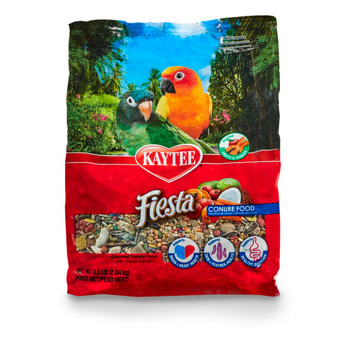 Kaytee Fiesta Conure 4.5 lb Fortified Gourmet Diet - Bird