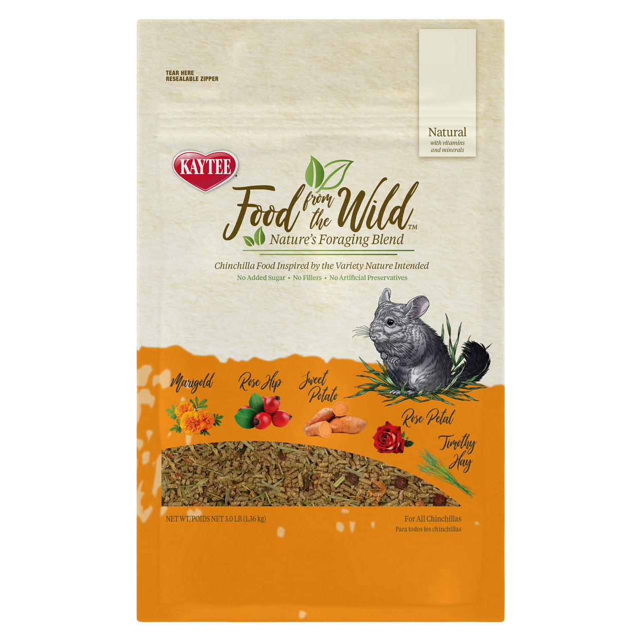 Kaytee Food From the Wild Chinchilla, 3 Pounds