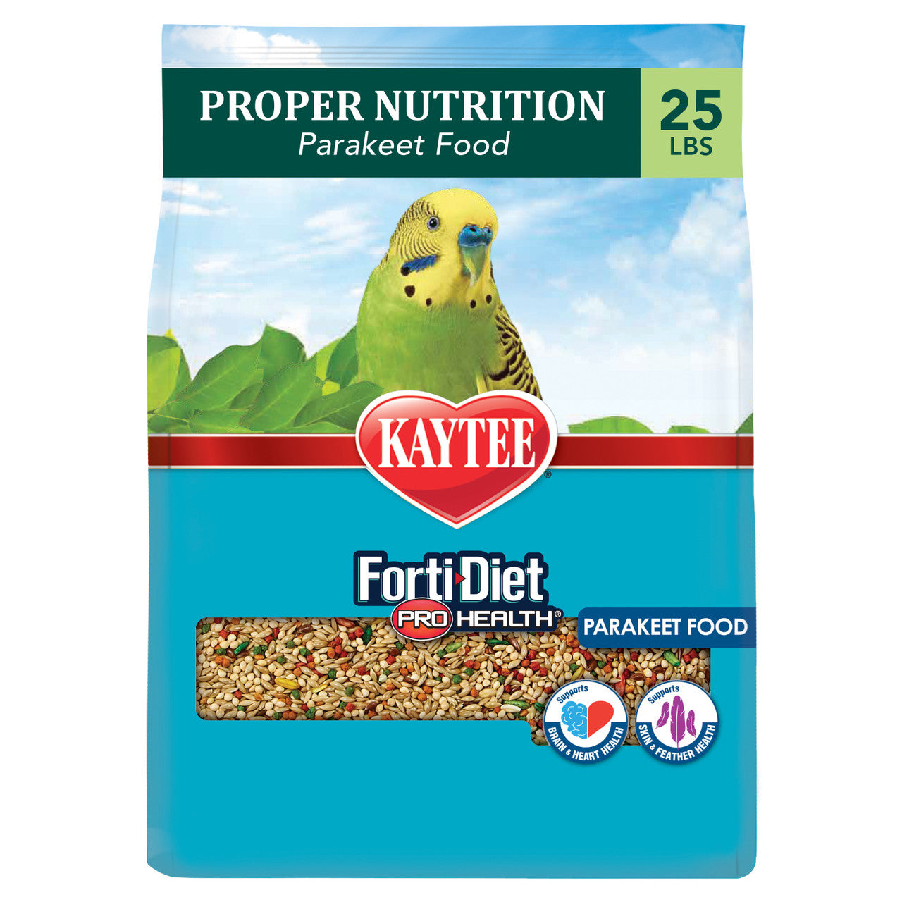 Kaytee Forti-Diet Pro Health Parakeet Food, 25 lb