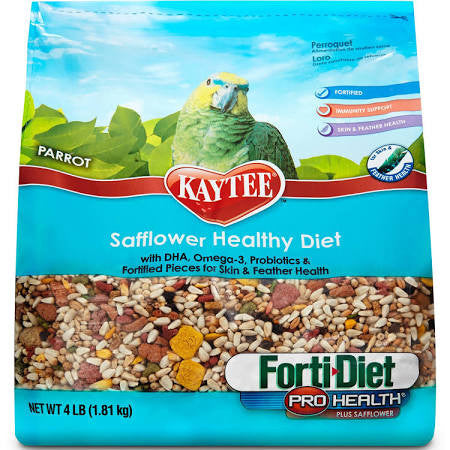 Kaytee Forti - Diet Pro Health Parrot with Safflower 4LB - Bird