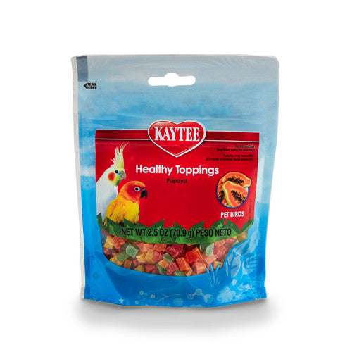 Kaytee Healthy Toppings Papaya Bits for All Pet Birds 2.5 oz - Bird