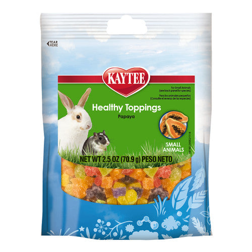 Kaytee Healthy Toppings Papaya Treat for Small Animals 2.5 oz - Small - Pet