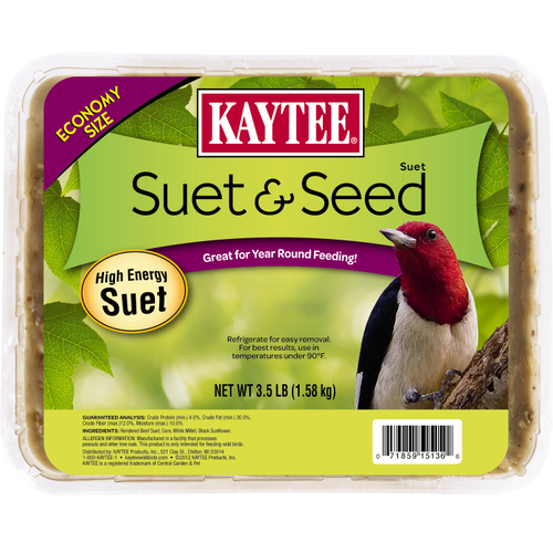 Kaytee Large Suet & Seed 3.5 Pounds - Bird