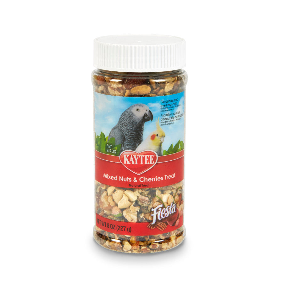 Kaytee Mixed Nuts and Cherries Treat Jar for Pet Birds 8 oz - Bird