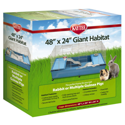 Kaytee My First Home 48 X 24 Two Piece Rabbit Giant With Casters - Small - Pet