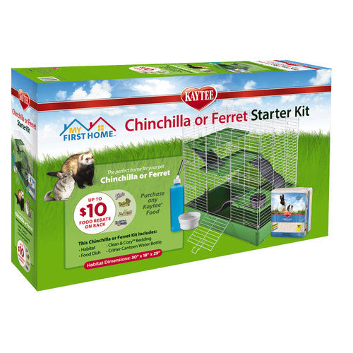Kaytee My First Home Ferret or Chinchilla Starter Kit 30’x 18’ x 29’ - Small - Pet