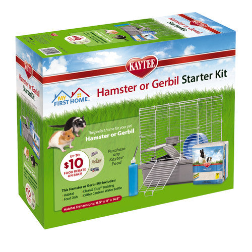 Kaytee My First Home Hamster or Gerbil Starter Kit 13.5? x 11? 14.5? - Small - Pet