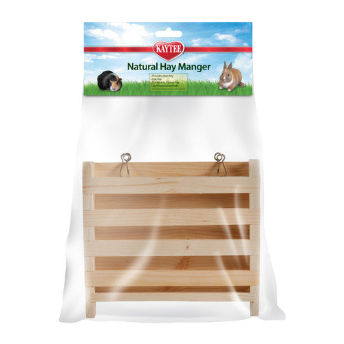 Kaytee Natural Wooden Hay Manger Large - Small - Pet