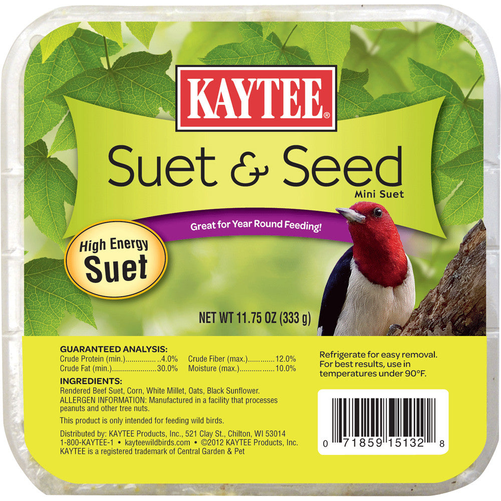 Kaytee Suet & Seed High Energy Suet 11.75 Ounces