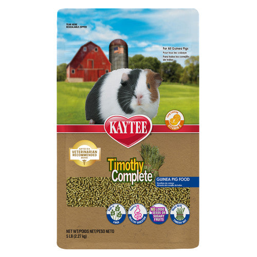 Kaytee Timothy Complete Guinea Pig Pet Food 5 Pounds - Small - Pet