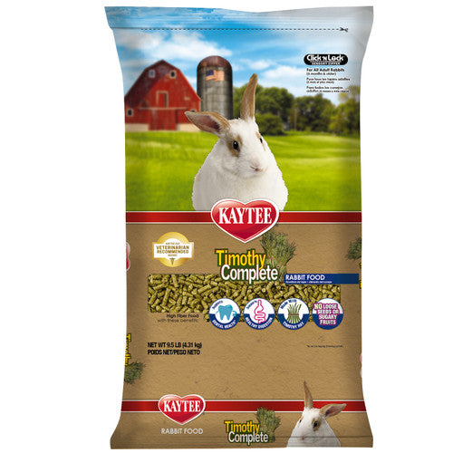 Kaytee Timothy Complete Rabbit Food 9.5 pounds Pelleted - Small - Pet