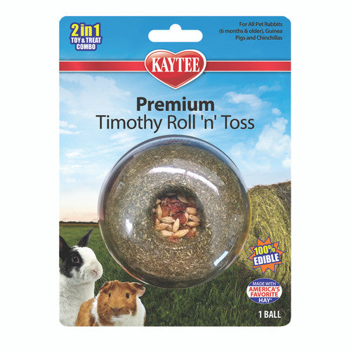 Kaytee Timothy Roll n Toss Toy and Treat - Small - Pet