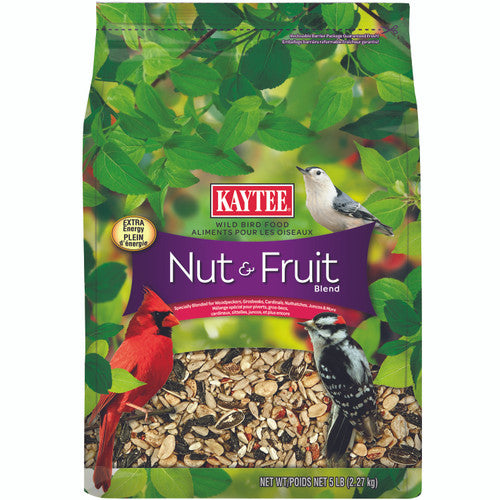 Kaytee Wild Bird Food Nut & Fruit Blend Stand Up Pouch 5 Pounds