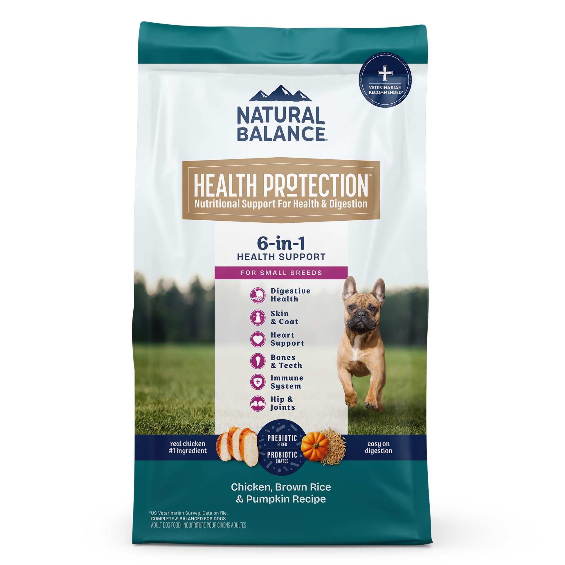Natural Balance Pet Foods Health Protection Small Breed Dry Dog Food Chicken, Rice & Pumpkin 12 lb 723633006682