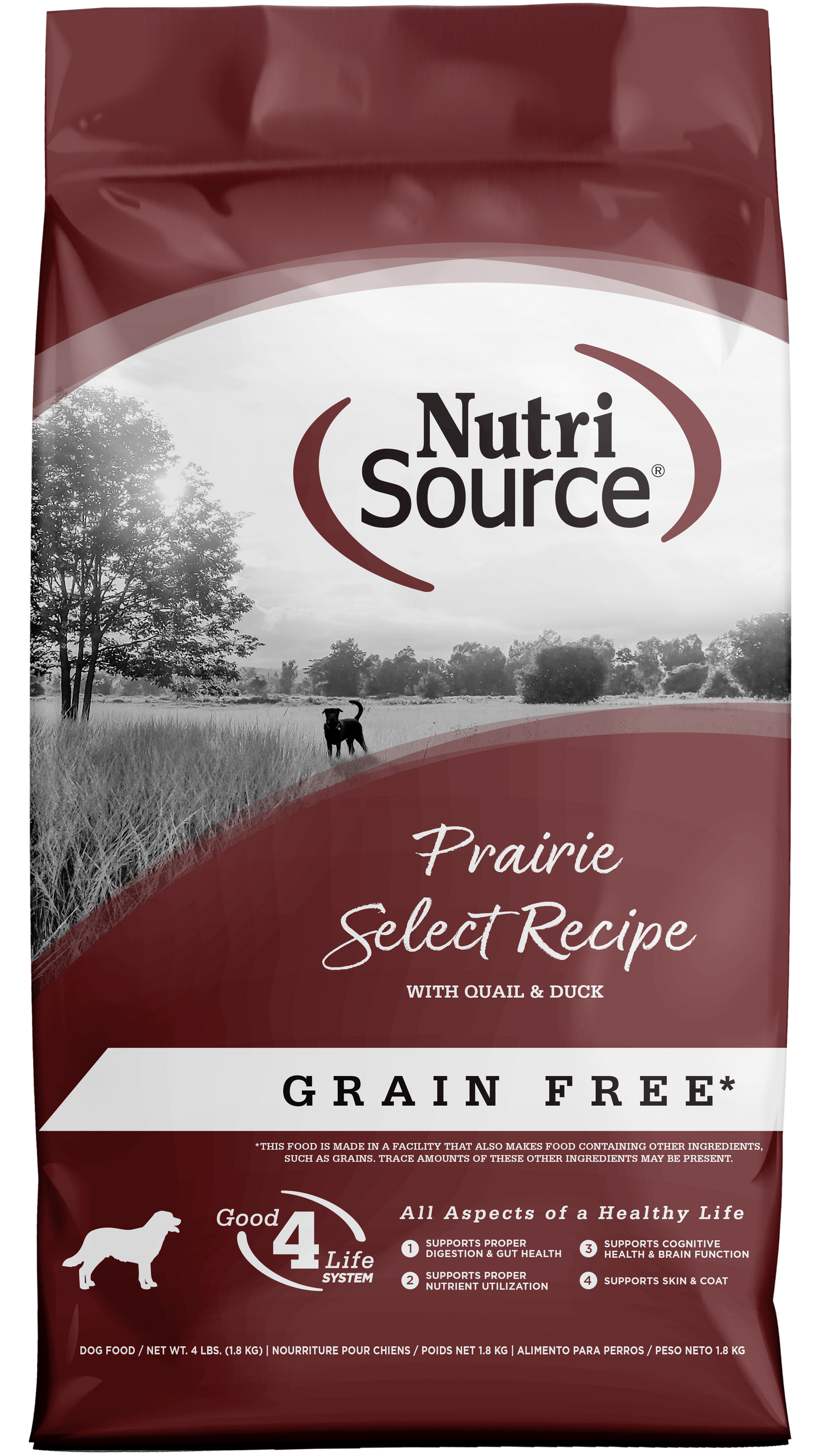 NutriSource Select Recipe Grain Free Dry Dog Food Prarie Select 4 lb 073893296089