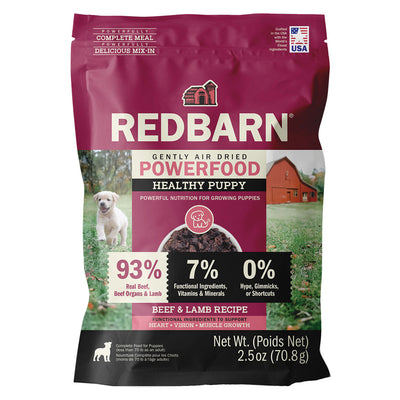 Redbarn Pet Products Gently Air Dried Powefood Healthy Puppy Beef & Lamb Dry Dog Food Beef & Lamb 12ea/2.5 oz, Sample 785184120705