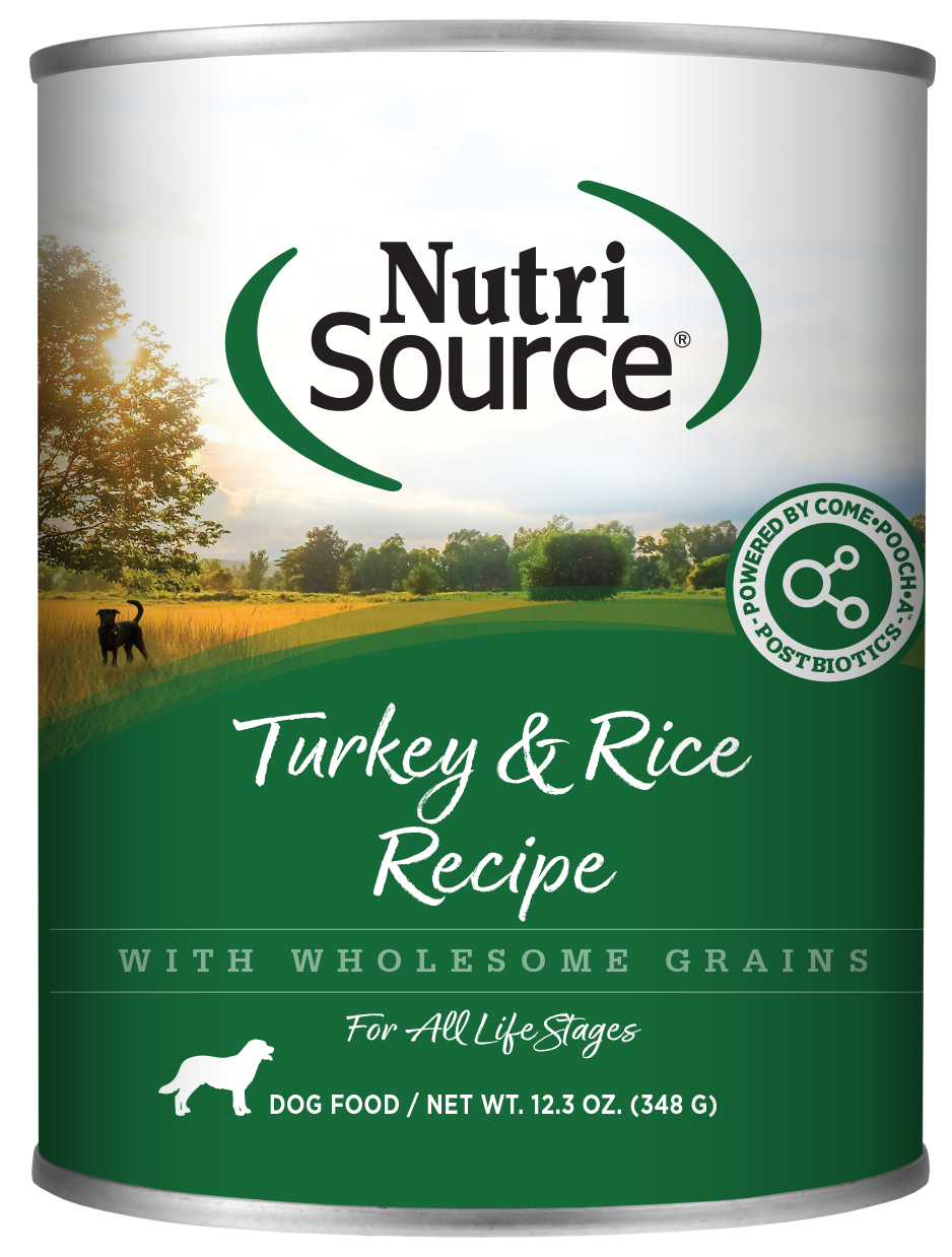 NutriSource Canned Dog Food Turkey & Rice 12ea/12.3 oz 073893021087