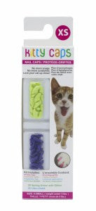 Kitty Caps Nail Caps - Spring Green With Glitter & Ultra Violet, 40 ct, X Small 742797787022