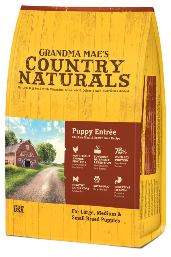 Grandma Mae's Country Naturals Premium All Natural Puppy Dry Dog Food Chicken 12 lb 856235007914
