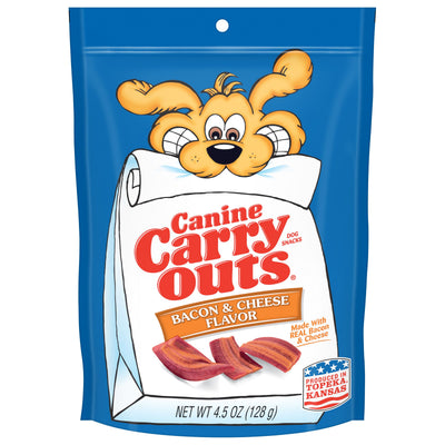 Canine Carry Outs Bacon & Cheese Dog Treats 4.5 oz 079100520190