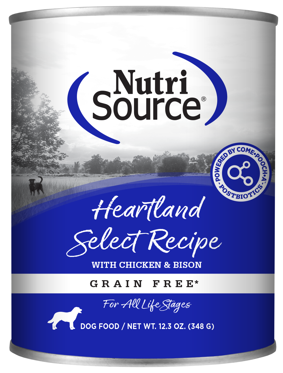 NutriSource Select Recipe Grain Free Canned Dog Food Heartland Select 12ea/12.3 oz 073893021254