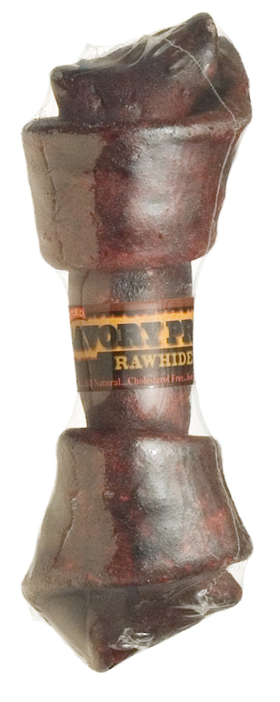 Savory Prime Supreme Knotted Rawhide Bones Bulk Beef 6-7 in 810359002071