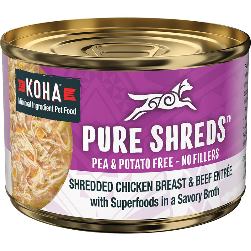 Koha Dog Grain Free Shredded Chicken & Beef 5.5oz 811048023124