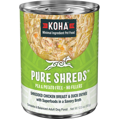 Koha Dog Grain Free Shredded Chicken & Duck 12.5oz 811048023087