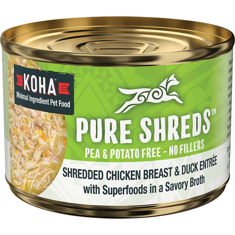 Koha Dog Grain Free Shredded Chicken & Duck 5.5oz 811048023117