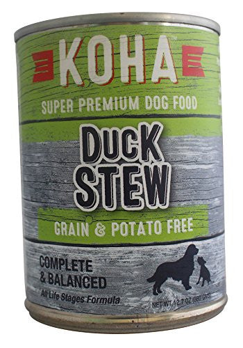 Koha Dog Grain Free Stew Duck 12.7oz {L+x} C=12 811048021526